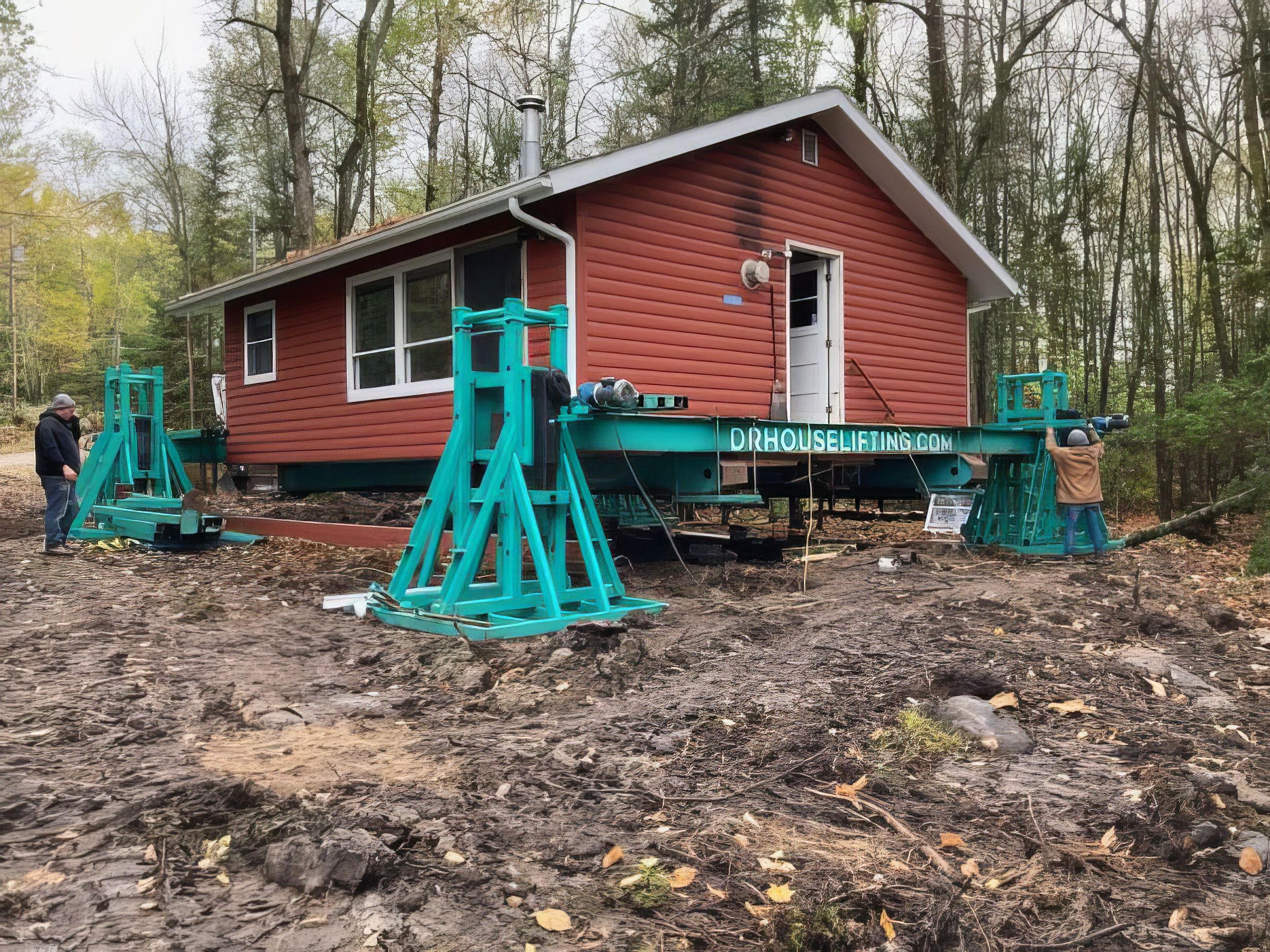 Home elevated above the BFE on engineered foundation