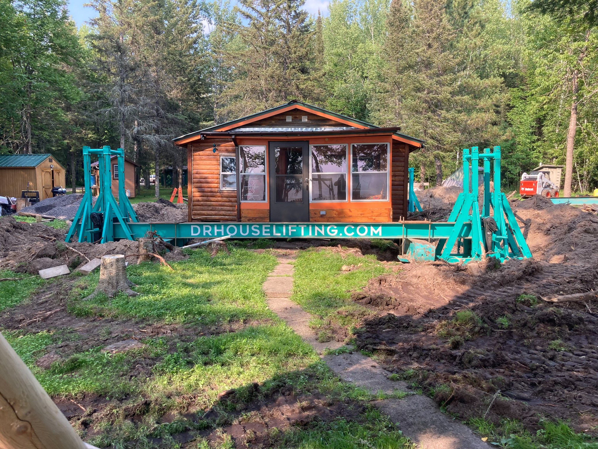 Florida home elevated for engineered foundation work